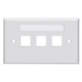 Leviton WALLPLATES WP 3PORT HOR SG ID WH 42070-3WS